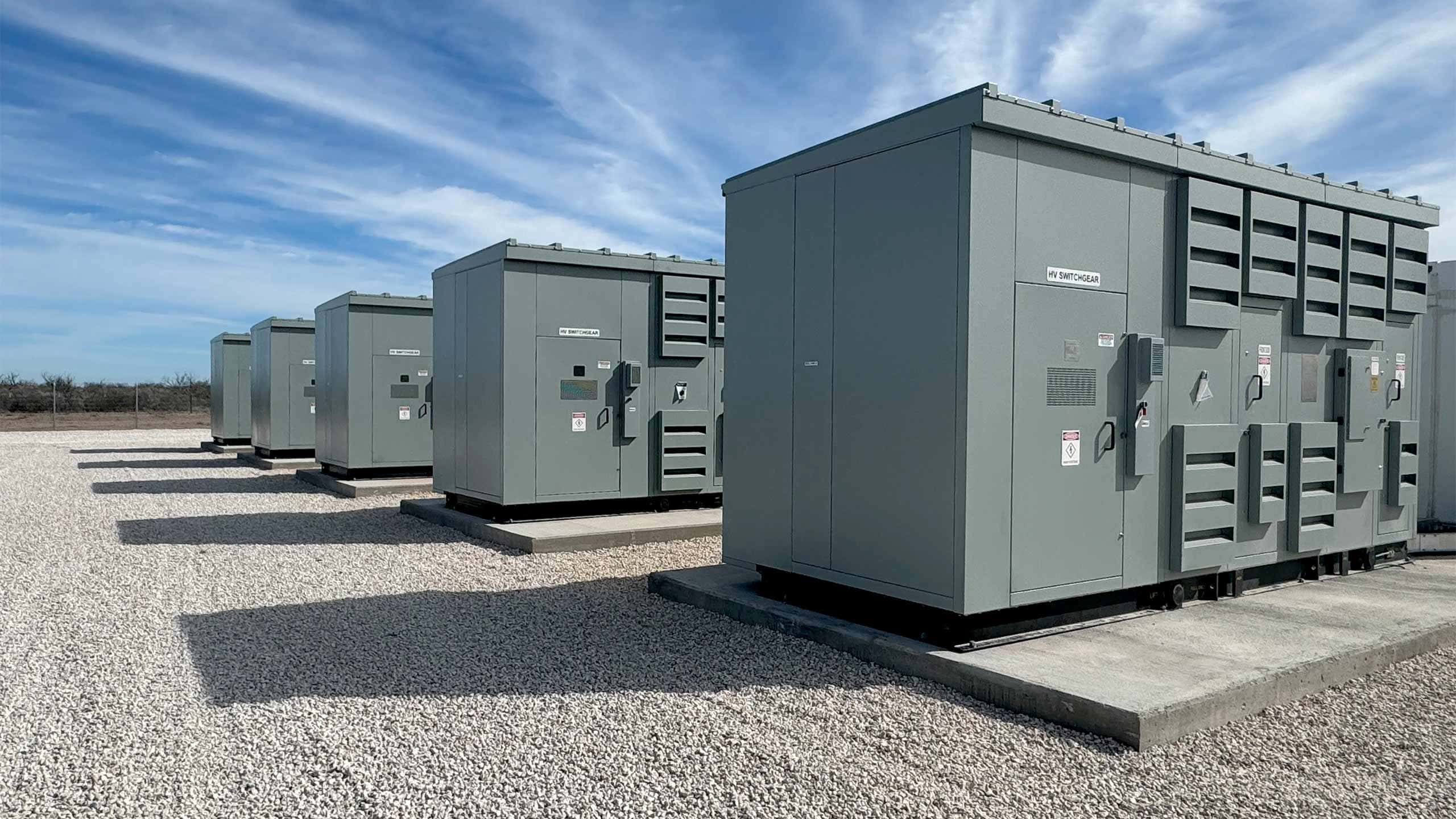 Battery storage site