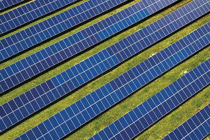 Solar Farm Aerial view